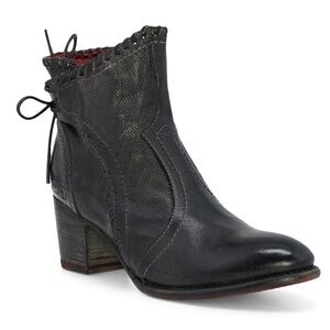 BED|STU Black Leather BIA Booties Size 6